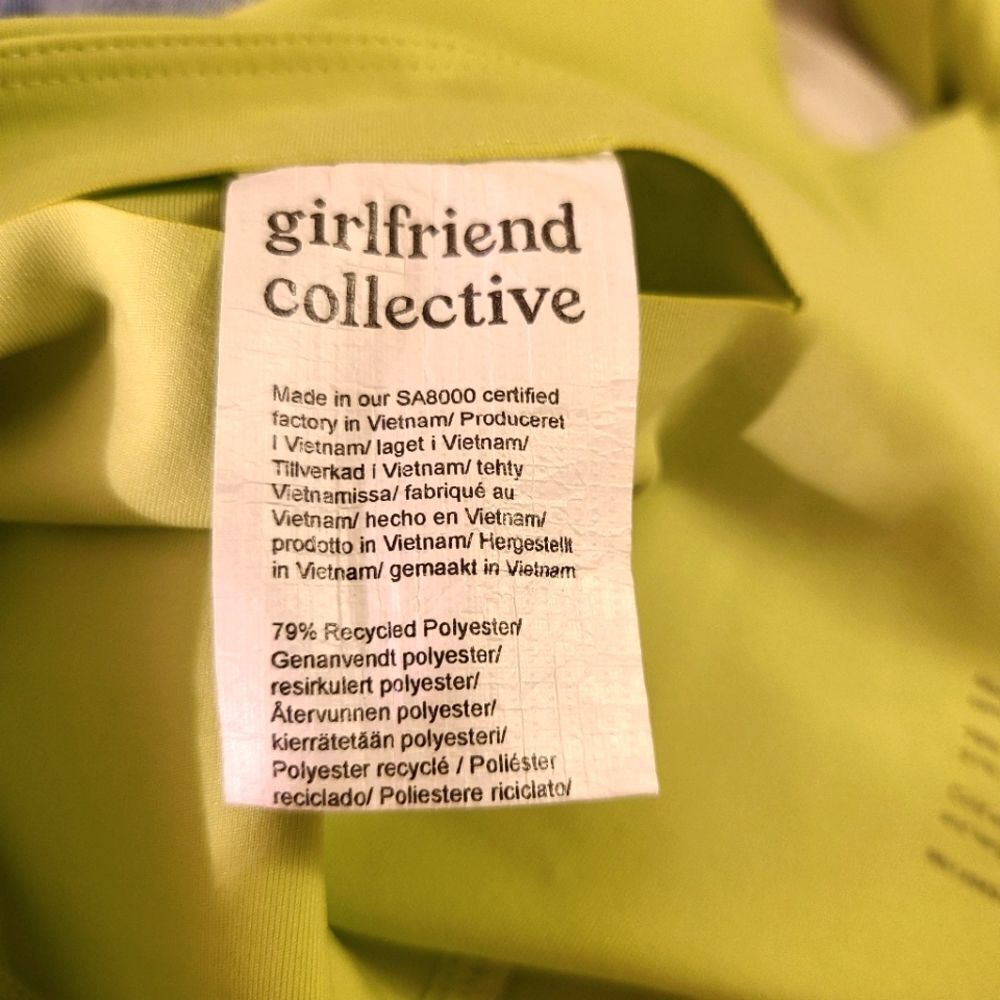 Girlfriend Collective Compressive High Rise Leggings Key Lime Size Small - Picture 3 of 5
